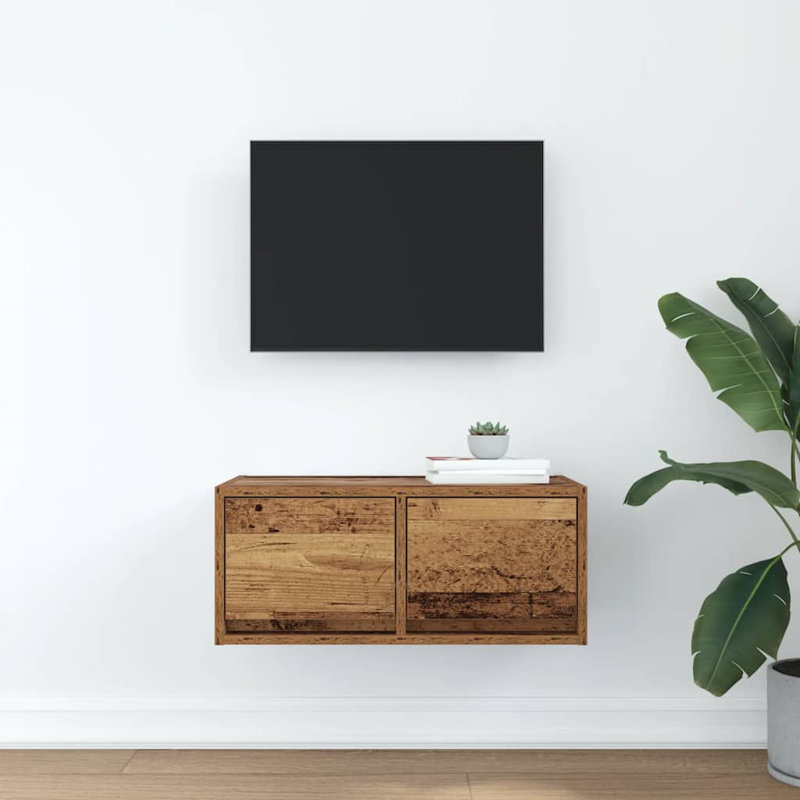 TV Cabinet 31x25.5 Cm Engineered Wood, 60 cm, Old Wood