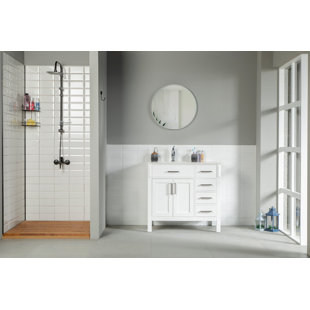 Flora 36" Vanity with Integrated Porcelain Sink