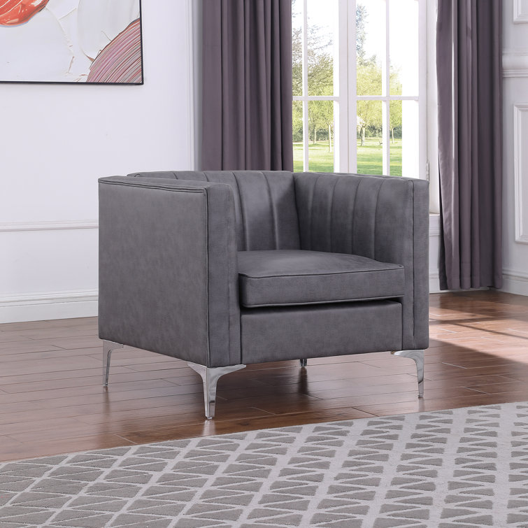 Furniture Wayfair Upholstered Chairs Inbox Zero Leston Wide