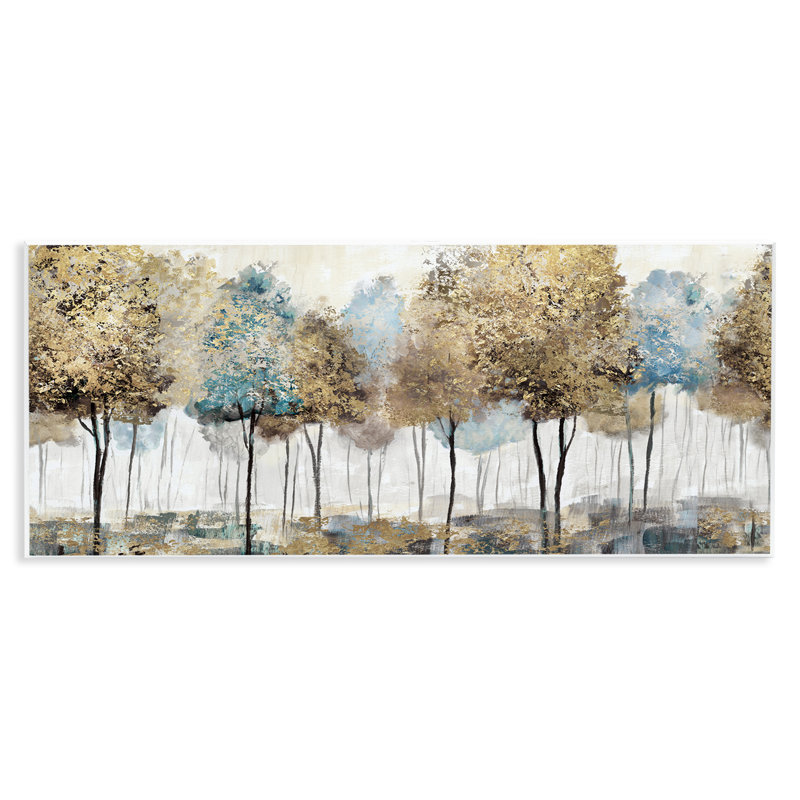 «Rustic Country Orchard Landscape», grands arbres surdimensionnés sur toile tendue par Nan
