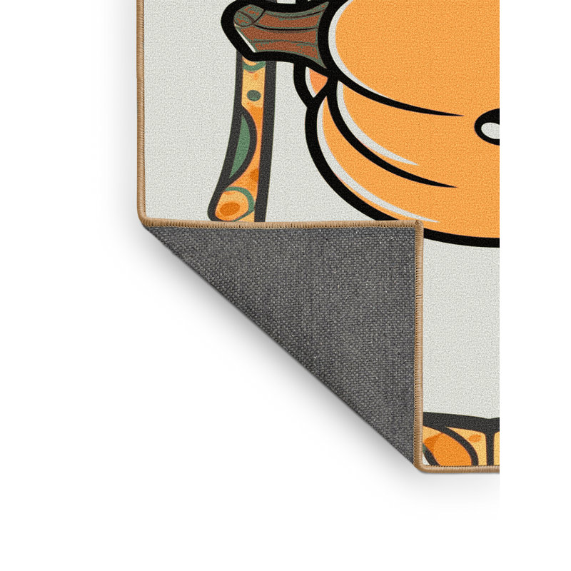 Tapis de vacances d'Halloween The Holiday Aisle®, Rectangle 4pi x 6 pi
