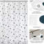 iDesign Dots Waterproof PEVA Shower Curtain with 12 Metal Grommets - 72" x 72" – Black/Frost