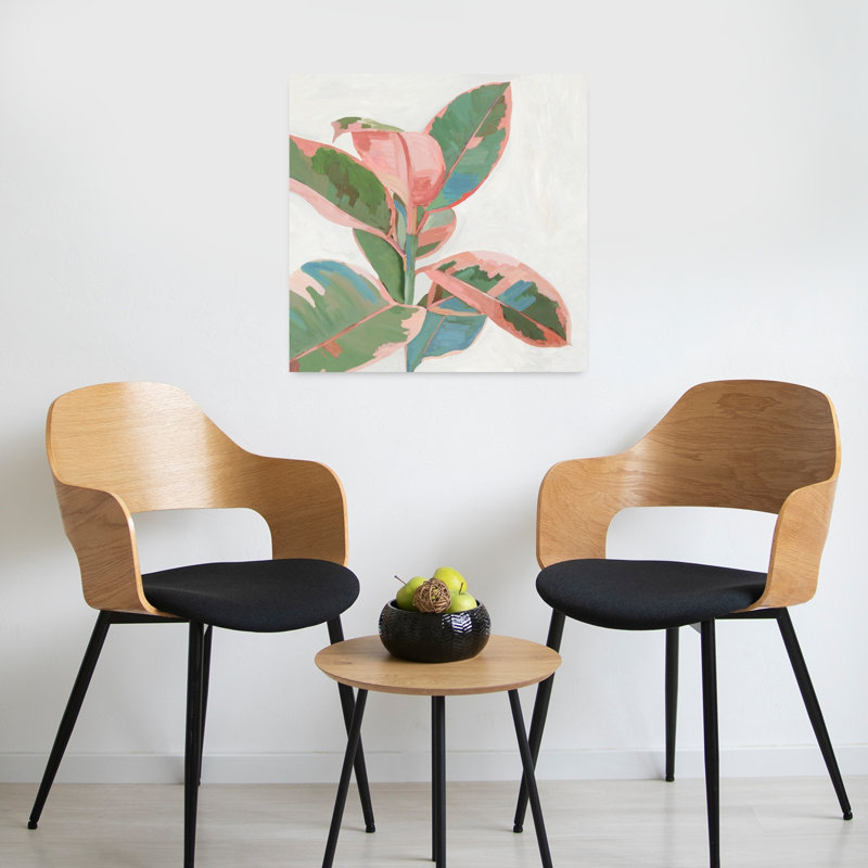 Ficus rose I, art délicat de nature moderne délicat, H 24 po x l 24 po