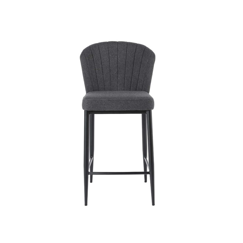 Ensemble de 2 tabourets ondulés, gris