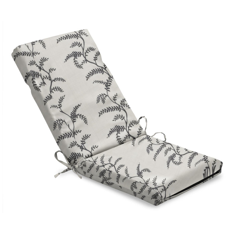 Garden Back and Seat Cushion, Grey Floral