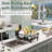 Metal Dish Drying Rack Automatic Drainage, Black, Large Removable Cutlery Basket, Drainboard & Knife Slots, Dish Drainers