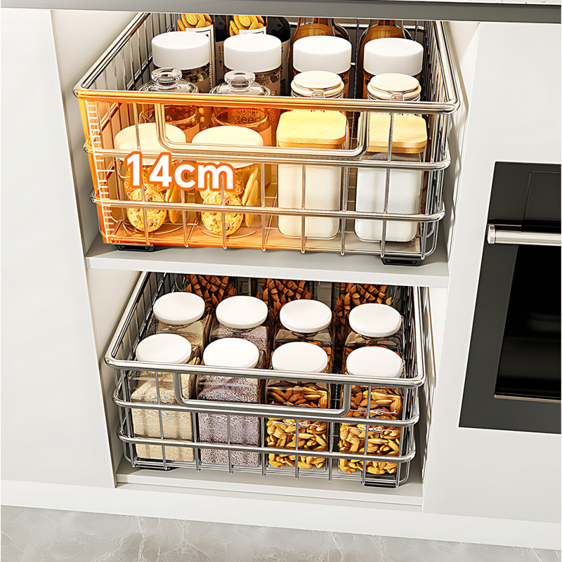Armoire coulissante sous évier en acier inoxydable