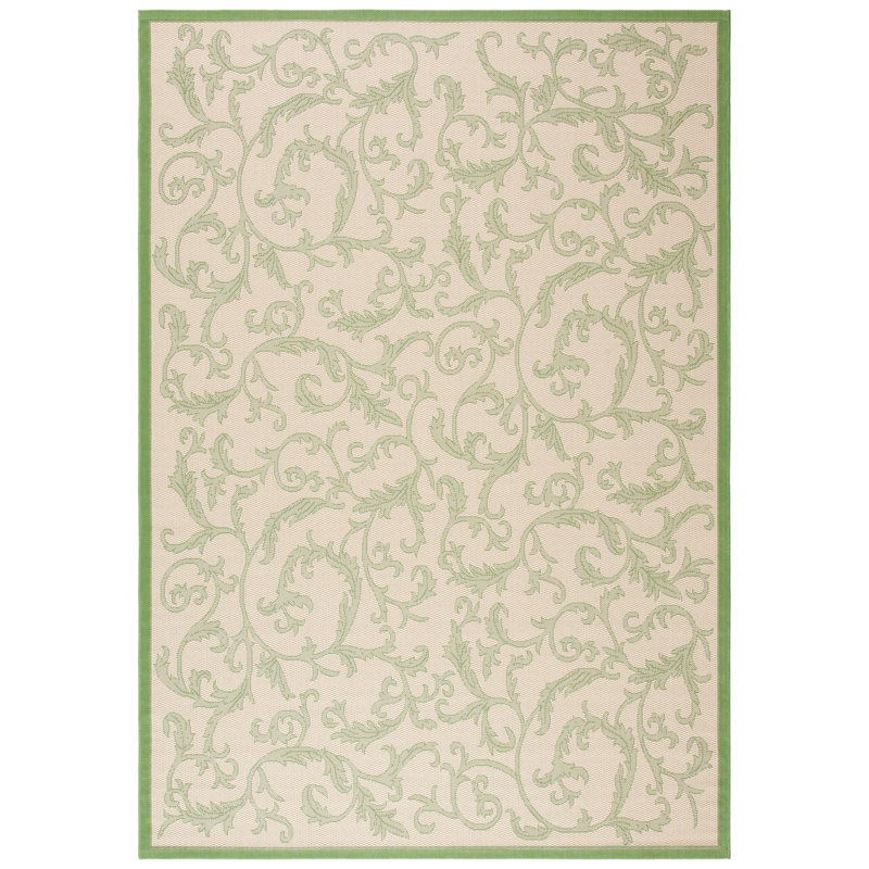 Tapis d'intérieur / extérieur à fleurs Herefordshire Performance, Rectangle 6 pi 7 po x 9 pi 6 po