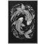 Yin Yang Koi poisson noir et blanc d'inspiration asiatique, décoration murale, reproduction d'art sur toile-1508112018-1508112023