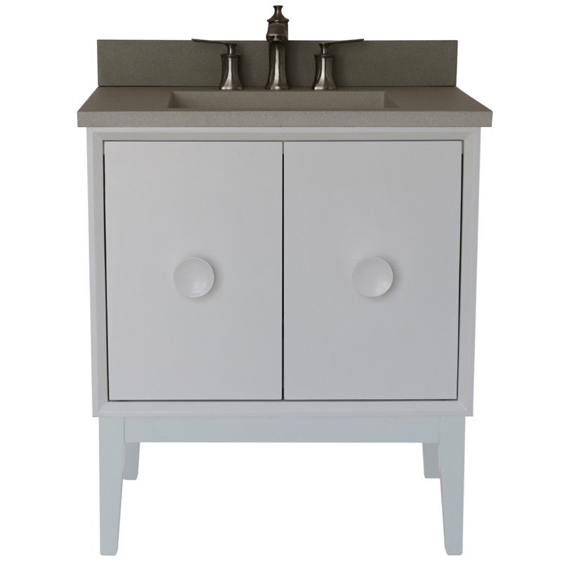Ensemble de meuble-lavabo simple 31 po Crumley, Blanc, Blanc