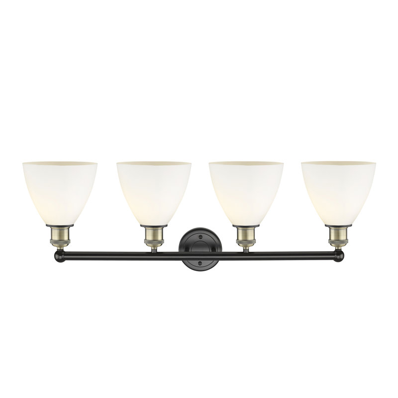 Ammamaria 4 - Light Dimmable Vanity Light, Matte White, Black Antique Brass