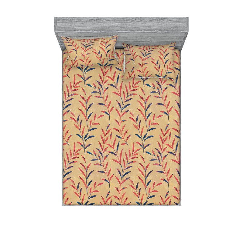 Drap-housse et taie décorative Ambesonne, Ensemble de draps pour lit double avec 2 taies d'o