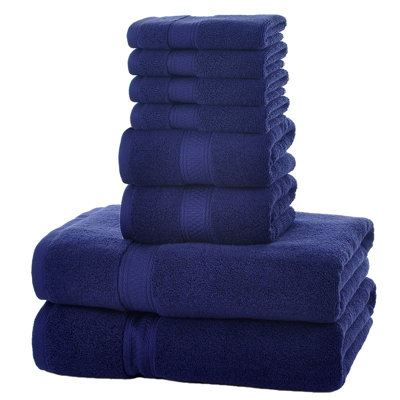 Ensemble de 8 serviettes de bain en mélange de coton avec débarbouillettes super douces