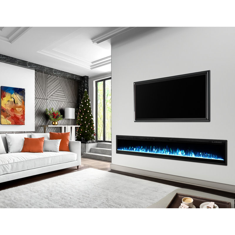 Aadhithya 100'' W Electric Fireplace Insert