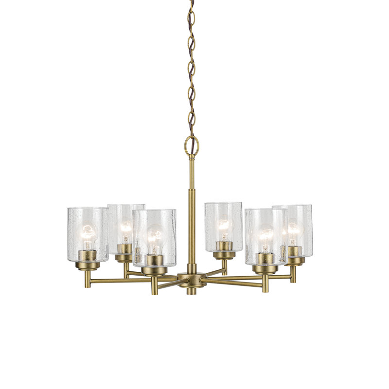 Winslow 6 - Light Steel Dimmable Round Chandelier