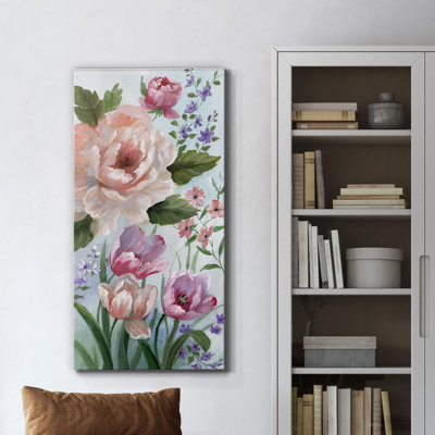 «Romantic Botanical I», reproduction d'art sur toile tendue