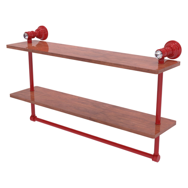 Étagère de meuble-lavabo double Carolina, Rouge pompier