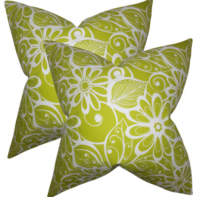 Floral Reversible Throw Pillow