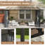 Pavillon de jardin d'extérieur en polycarbonate à toit rigide - Pavillon de jardin mural en aluminium avec toit incliné-95198001