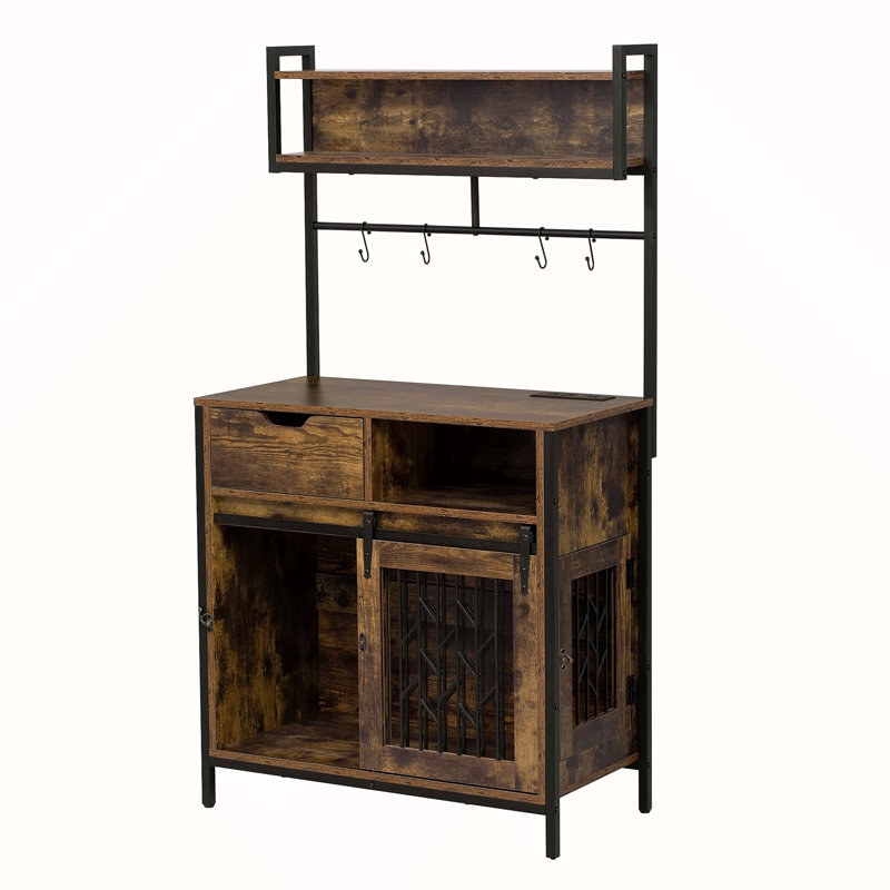 Meuble de bureau en cage pour chien