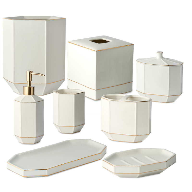 Corbeille pour déchets en porcelaine embossée Nsonowa