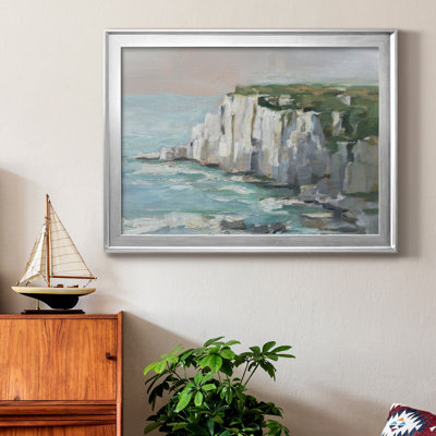 «White Sea Cliff II», reproduction encadrée de qualité supérieure - prête à être accrochée