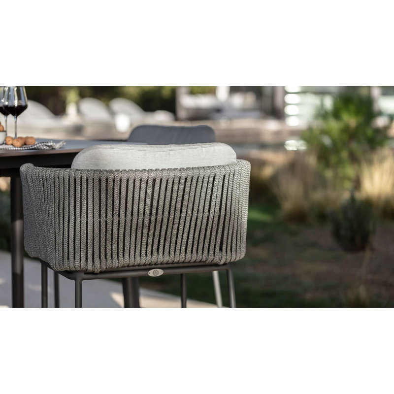 Boston Outdoor Bar Stool, Canvas Navy Sunbrella® Canvas