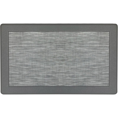  Anti-Fatigue Clarke Comfort Floor Mat, Non-Slip Cushioned Standing Mat, ECO PVC Foam, Easy to Clean, for Kitchen, Bathroom, Living Room & Office Standing Desk, 18" x 30", Grey
