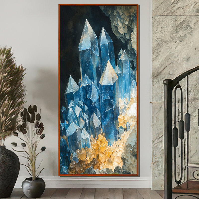 Barcroft Crystals and Crystals Stone at The Moon II - Cristaux, art mural, H 60 po x l 28 po, Brun