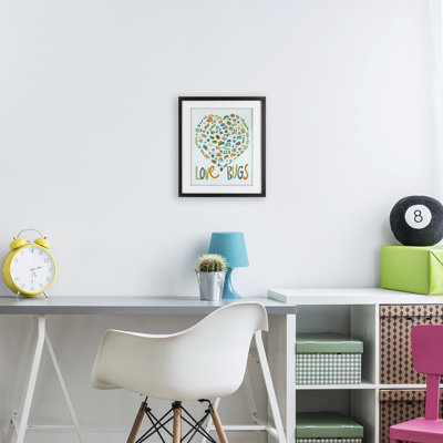 «Love Bugs» en forme de cœur, reproduction sous verre, conception de Connie Summers