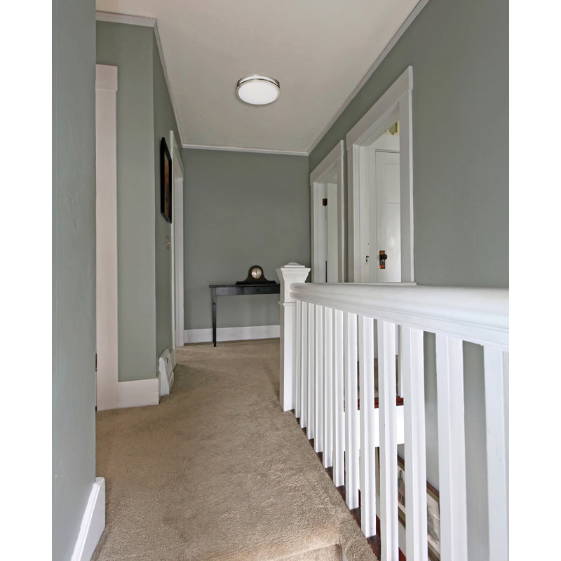 Coletti Flushmount - Satin Nickel, 3.5" H x 12" W x 12" D