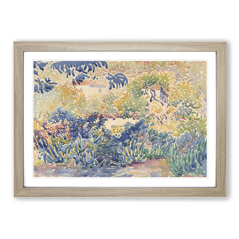 Landscape Vol.1 by Henri-Edmond Cross - Picture Frame Painting, 48cm H x 65cm W x 2cm D, Oak Framed