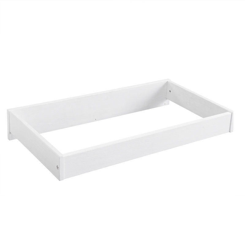 Rustic White Wood Veneer Baby Changing Topper
