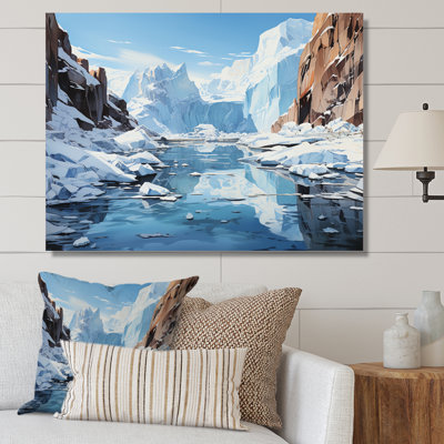 Bairo Antarctique, bord abstrait I, reproduction sur toile