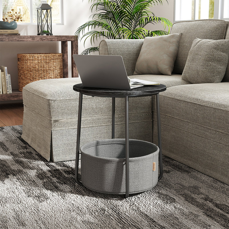 Table de bout, Noir ébène / gris ardoise