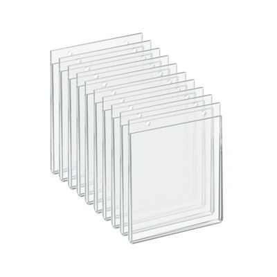 Cadre mural transparent en acrylique transparent 5,5 po de large x 7 po de haut vertical / portrait, paquet de 10