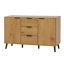 Buffet polyvalent en bois avec rangement spacieux, idéal pour la cuisine et la salle à manger
