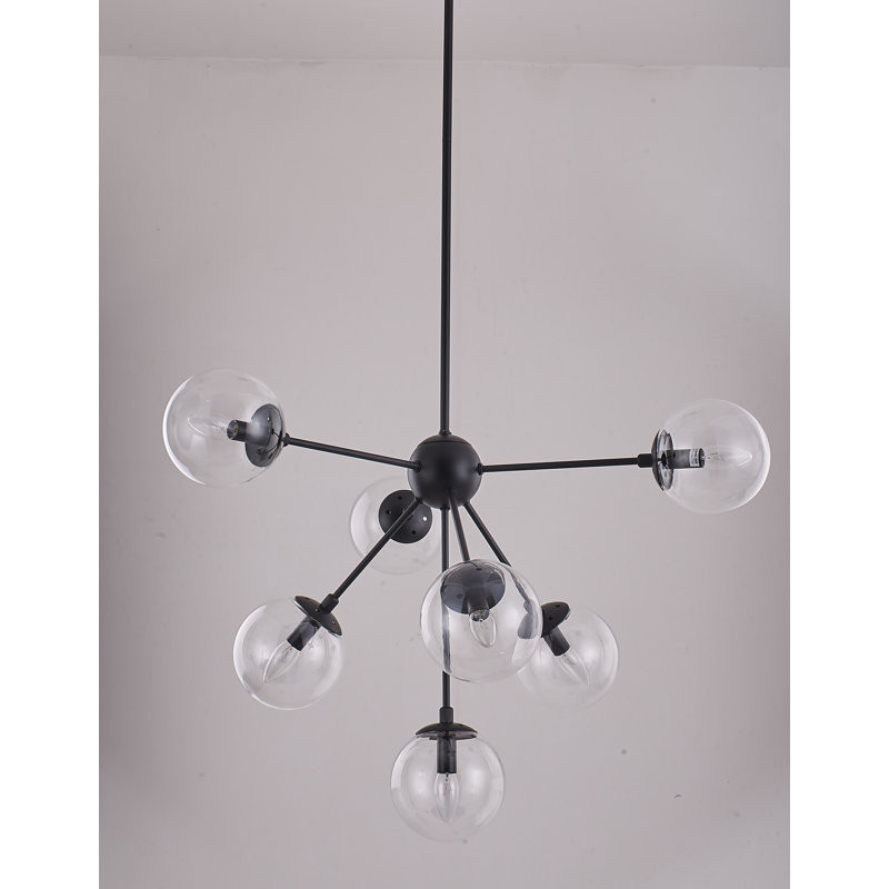 Lustre spoutnik noir 6 lumières Cofer