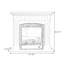 Beige Manufactured Wood Freestanding Fireplace