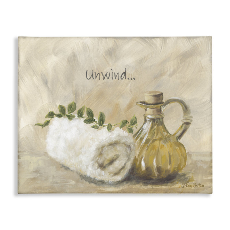 Unwind Bath Towel Canvas, design by Pam Britton, 16" H x 20" W