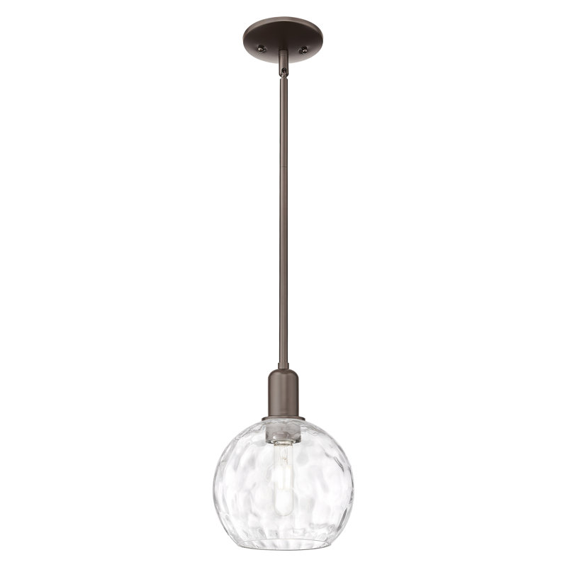 Mini-luminaire suspendu 1 lumière Arcadia - Sevier, Bronze frotté à l'huile, H 7 po x l 8 po x P 8 po