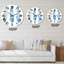 Horloge murale Blue Boho Feathers II - Lake House-60327325