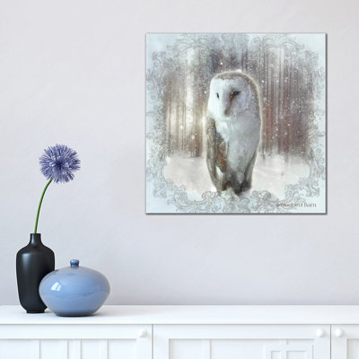 Enchanted Winter Owl 1 Piece Wrapped Canvas Wall Art