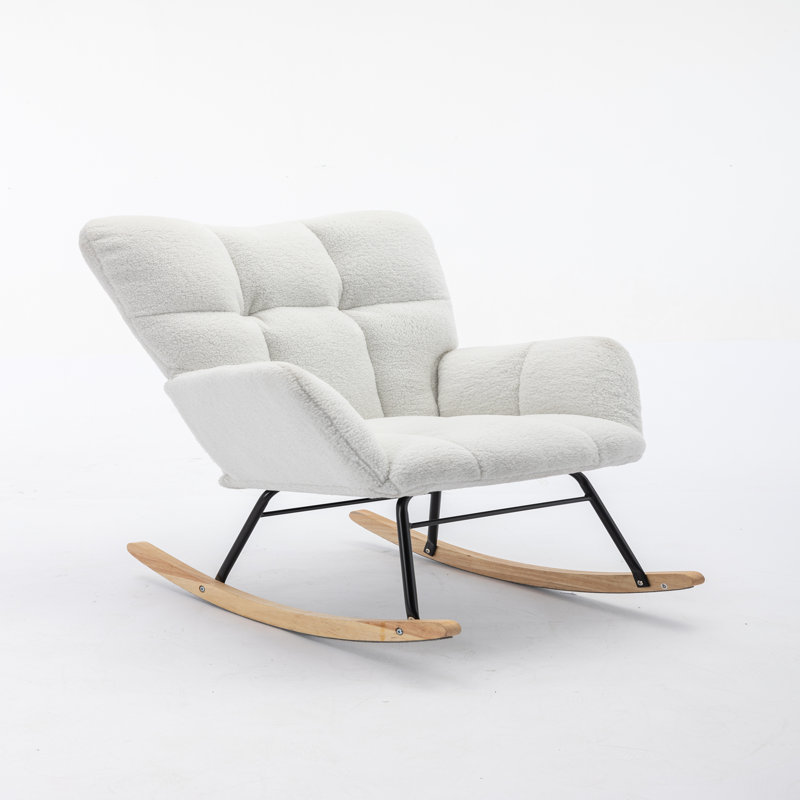 Chaise de chambre de bébé à bascule Teddy, Ivoire ivoire