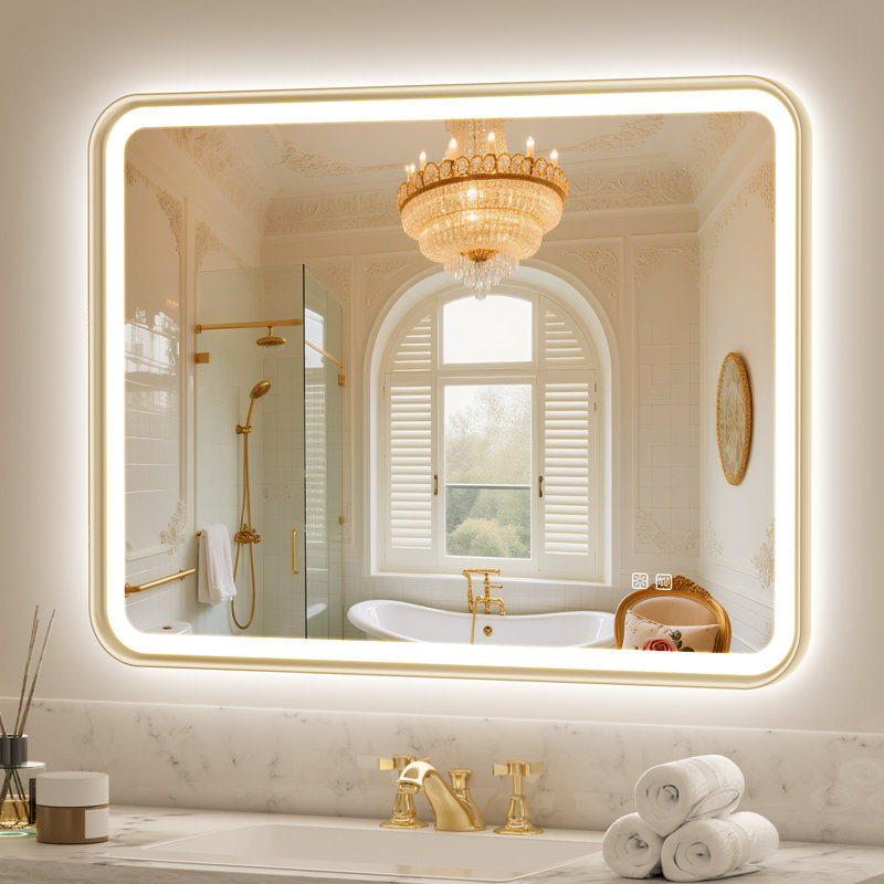 Miroir lumineux pour salle de bain Kashen, 24 po x 32 po