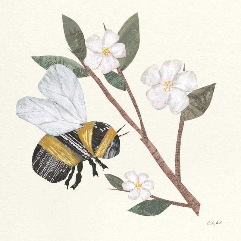 In the Garden Bee II 1 Piece Wrapped Canvas Wall Art, 122cm H x 122cm W x 3.8cm D
