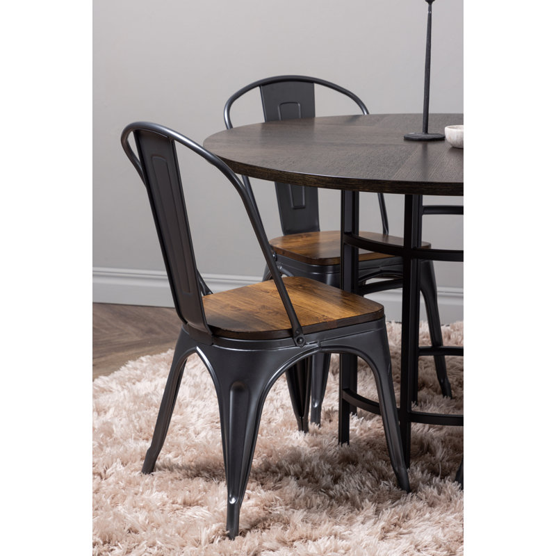Zed 4 - Person Dining Set, Brown, Walnut, Walnut
