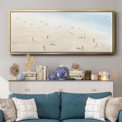 Beach Goers III- Framed Canvas