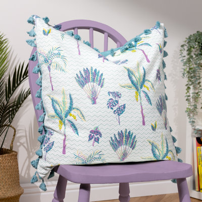Chamae Floral Pink Square Throw Cushion