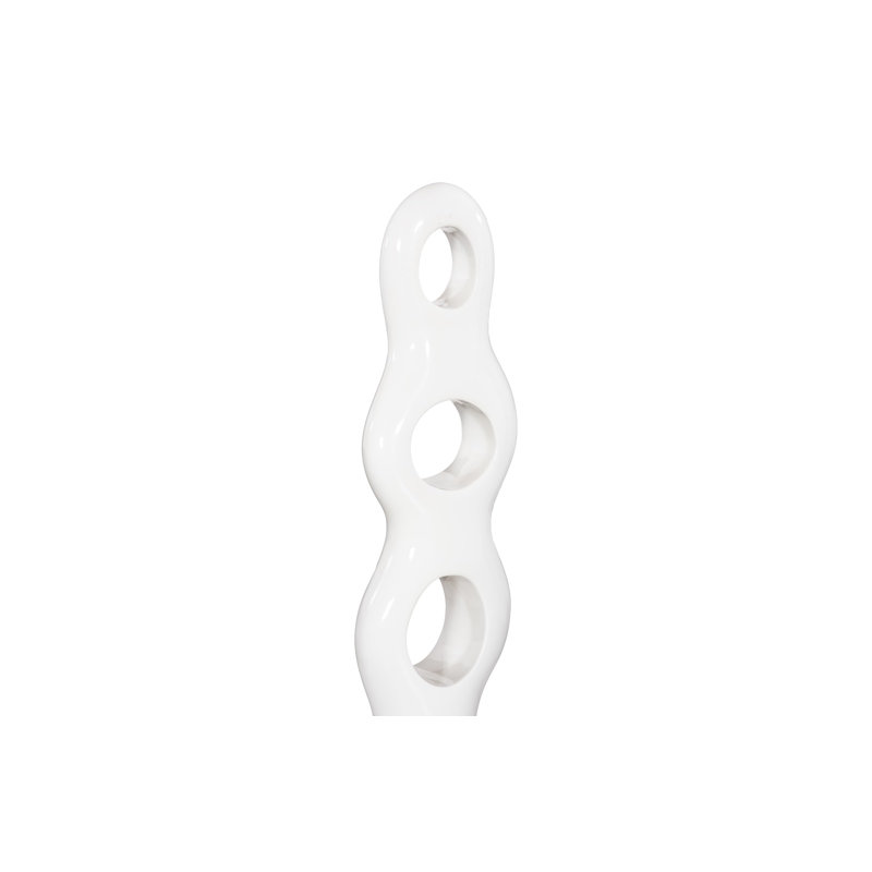 Triple Circle Gel Coat Sculpture, White